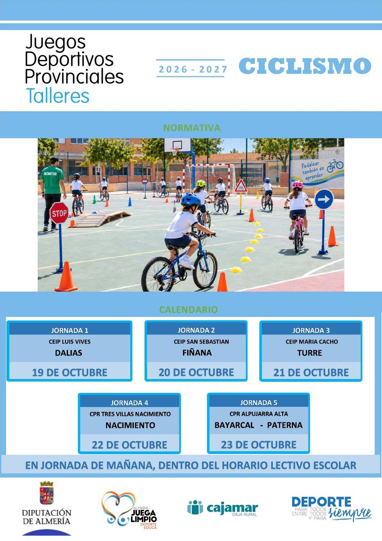 Talleres Educativos de Promoción del Ciclismo. Fiñana 20-10-26